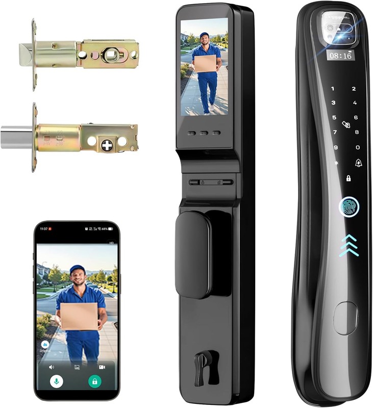 8 in 1 Smart Video Doorbell Lock Fingerprint Keyless