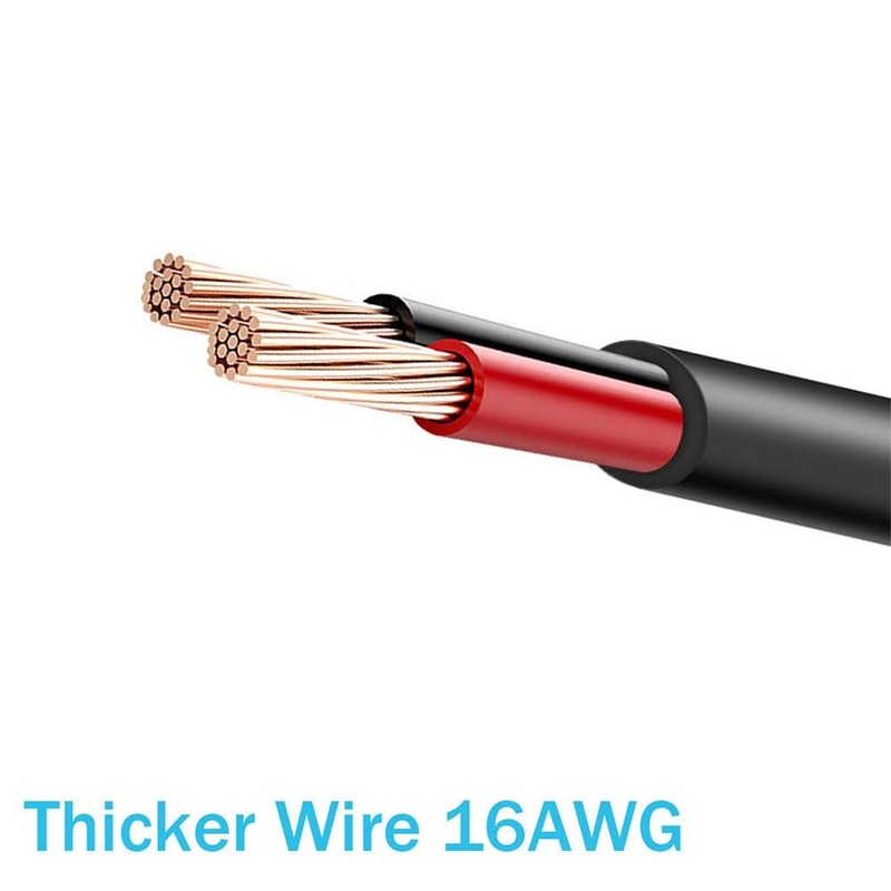 Jienk 2Pcs 3FT 16AWG Right Angle DC Power Pigtails Cable, 5.5mm x 2.5mm Male... gallery