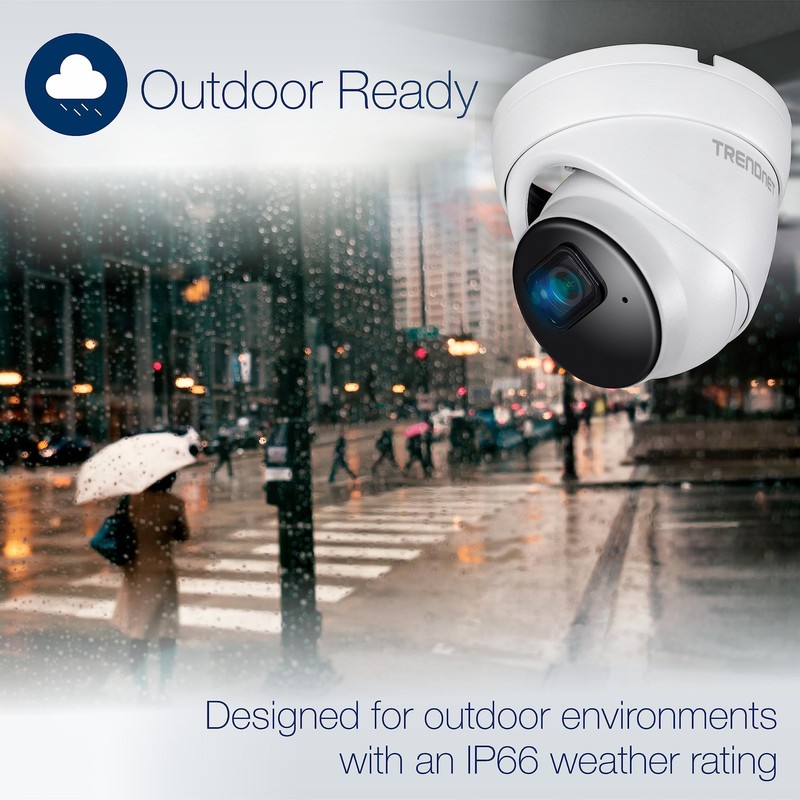 Indoor Outdoor 5MP H.265 PoE IR Fixed Turret Network , IP66 Housing, IR Night... gallery
