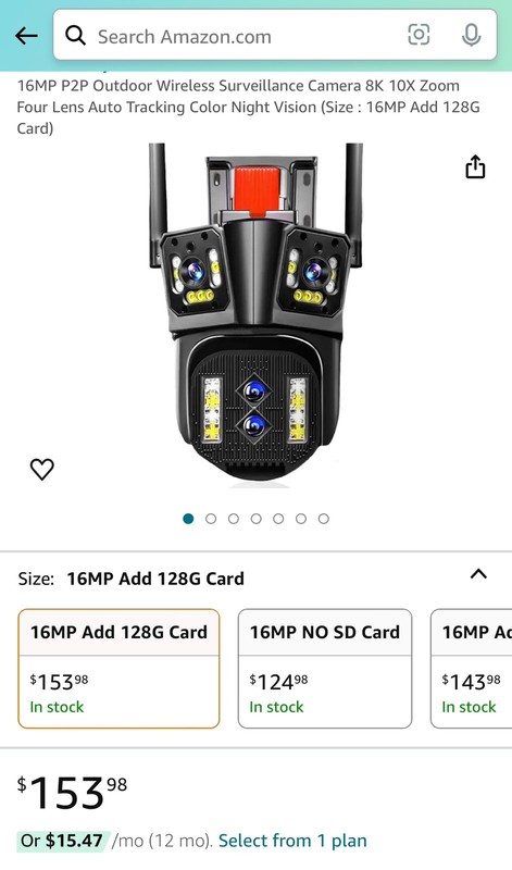 4Lens 16k WiFi Ip Camera 10x Zoom 360* Degrees Rotation - 2 Ways Comunication gallery
