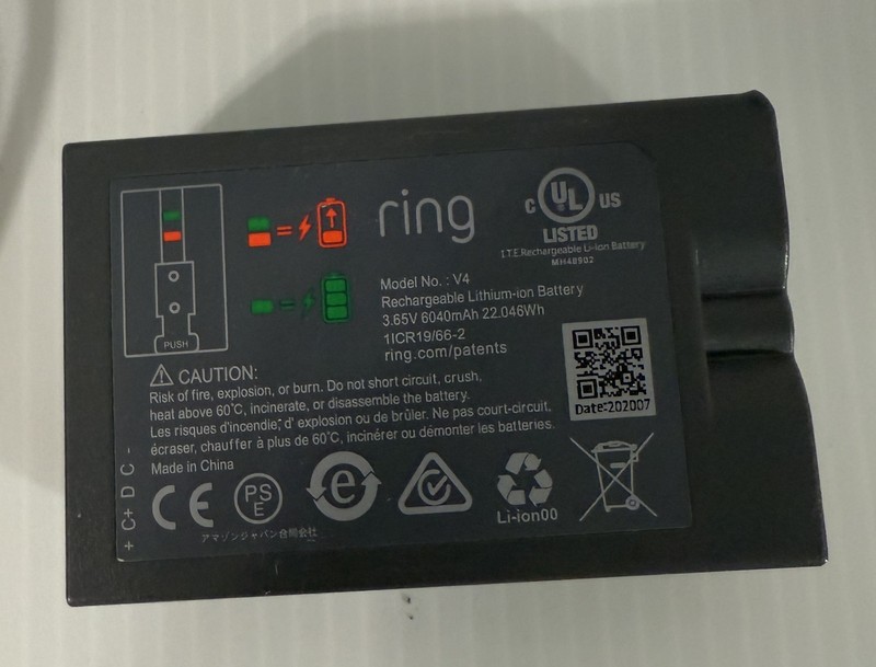 Ring V4 Battery and Charging Cable for Video Doorbell, Spotlight & Stick Up Cam gallery