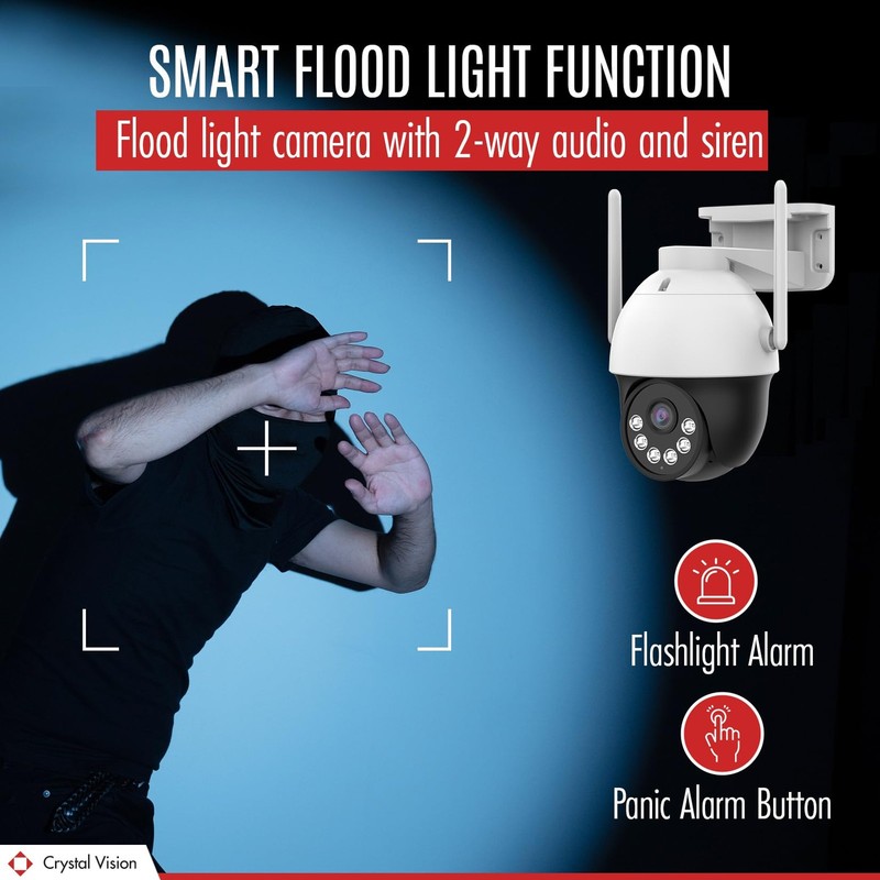 Ai-Powered 3MP Pan and Tilt Floodlight & Way Audio Outdoor (Pan-Tilt Outdoor ) gallery