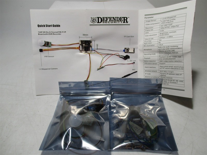 Defender Security (82-20725) 720P DIY Surveillance Camera Module w/ WiFi