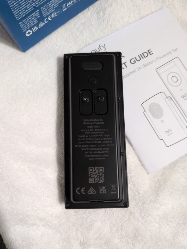 Eufy Battery Video Doorbell w/2K Resolution S220 P/N T8212111-1 w/ 128GB SD Card gallery