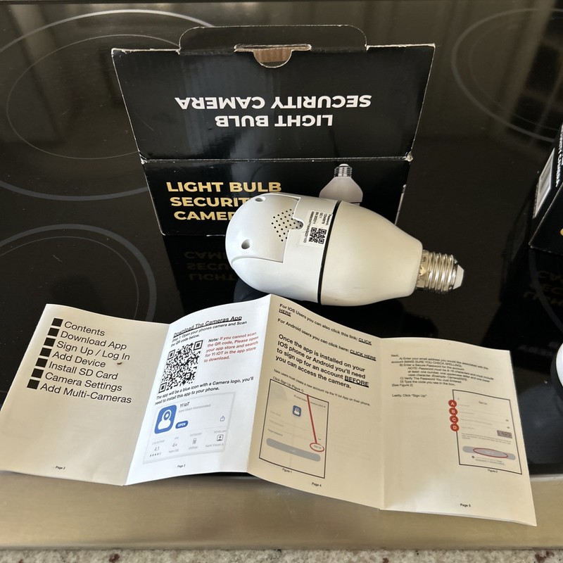 2 Dot Com Products Light Socket Security Camera SG Easy Installation & Manual gallery