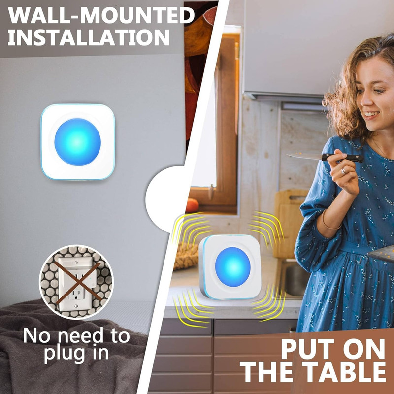 Wireless Doorbell 1200 Feet Battery Operated Wireless Doorbells for Home Hearing gallery