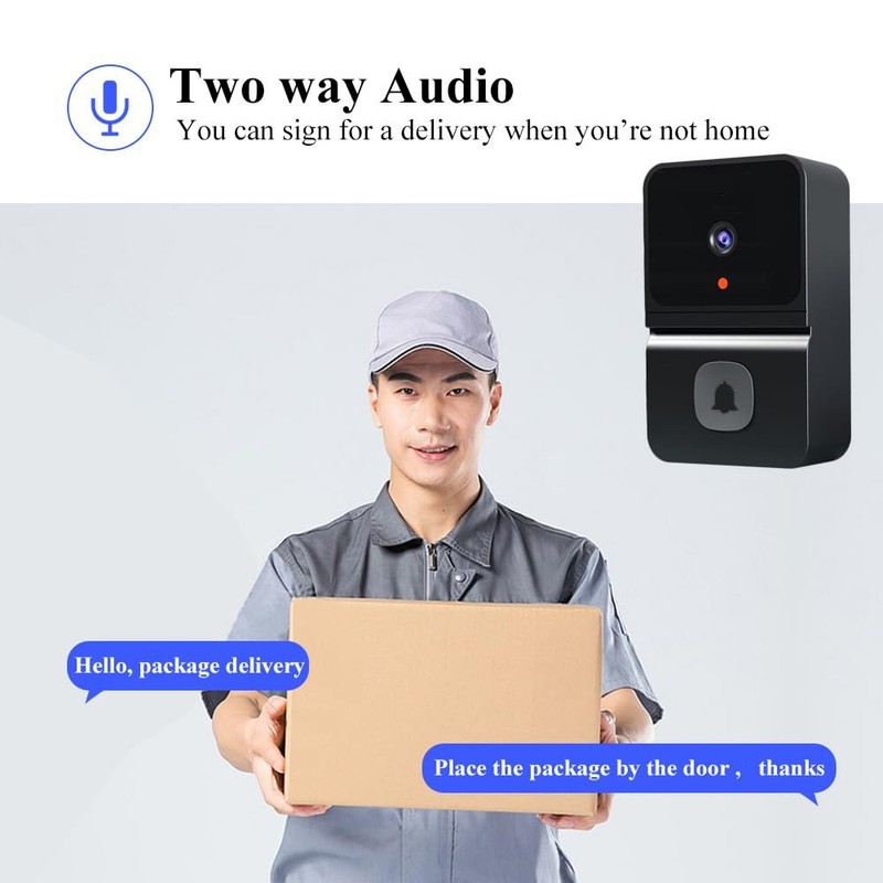 Wireless Video Doorbell, Smart Night Vision Doorbell, Security Intelligent Vi... gallery