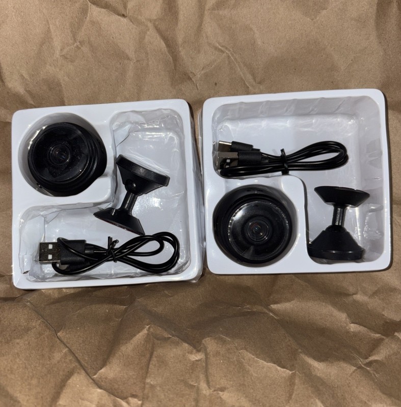 (2) IP Wireless Security Cameras With Adhesive / Magnetic Base Unused