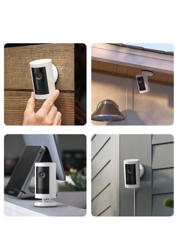 Ring Outdoor Cam Plus 2-Pack w/ 3 Quick Release Battery Packs White New OEM gallery