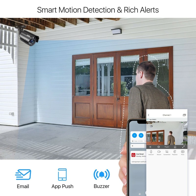 4 Camaras De Seguridad Wifi Exterior 1080P Inalambrica Con Vision Nocturna Video gallery