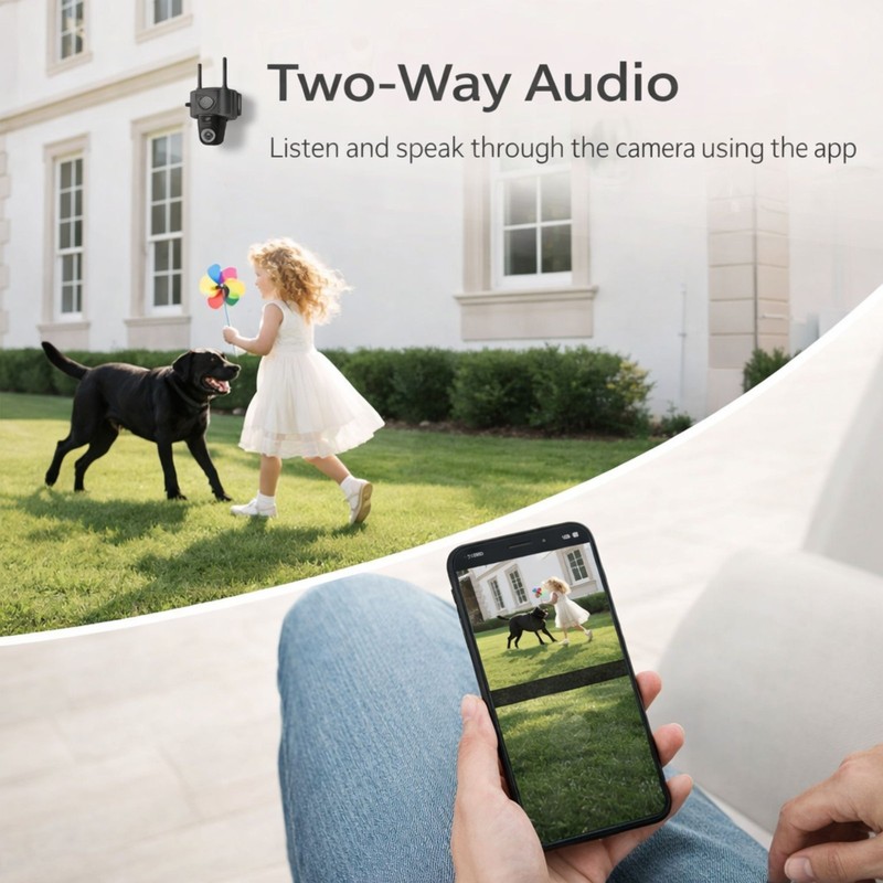 8MP Outdoor WiFi Surveillance Camera Dual Lens Night Vision Human Detection gallery