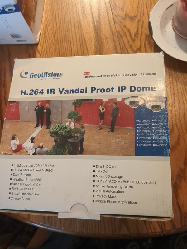 2 New Geovision GV-VD120D 1.3MP IR Outdoor Vandal Proof Dome IP Security Camera gallery