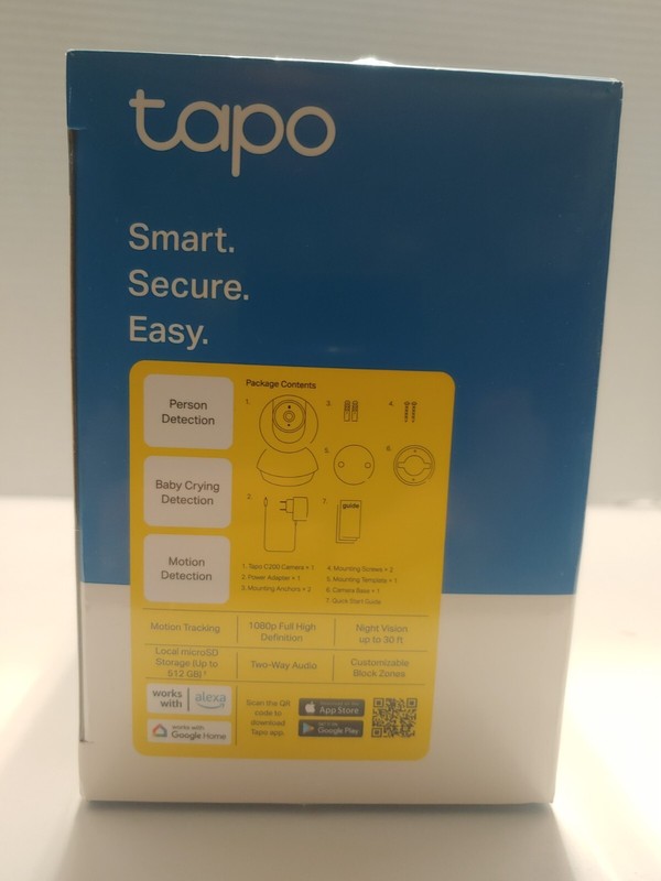 TP-Link Tapo C200 Pan/Tilt Security Wi-Fi Camera 1080p, Night Vision, White gallery