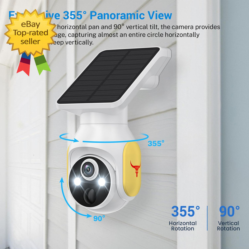 1080P Security Camera Wireless with Solar Panel AI Human Detection 2-Way Audi gallery