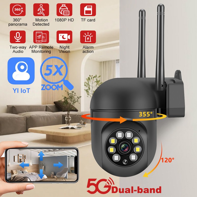 2PCS 5G Wifi Camaras De Seguridad Exterior Inalambrica Con Vision Nocturna 1080P gallery