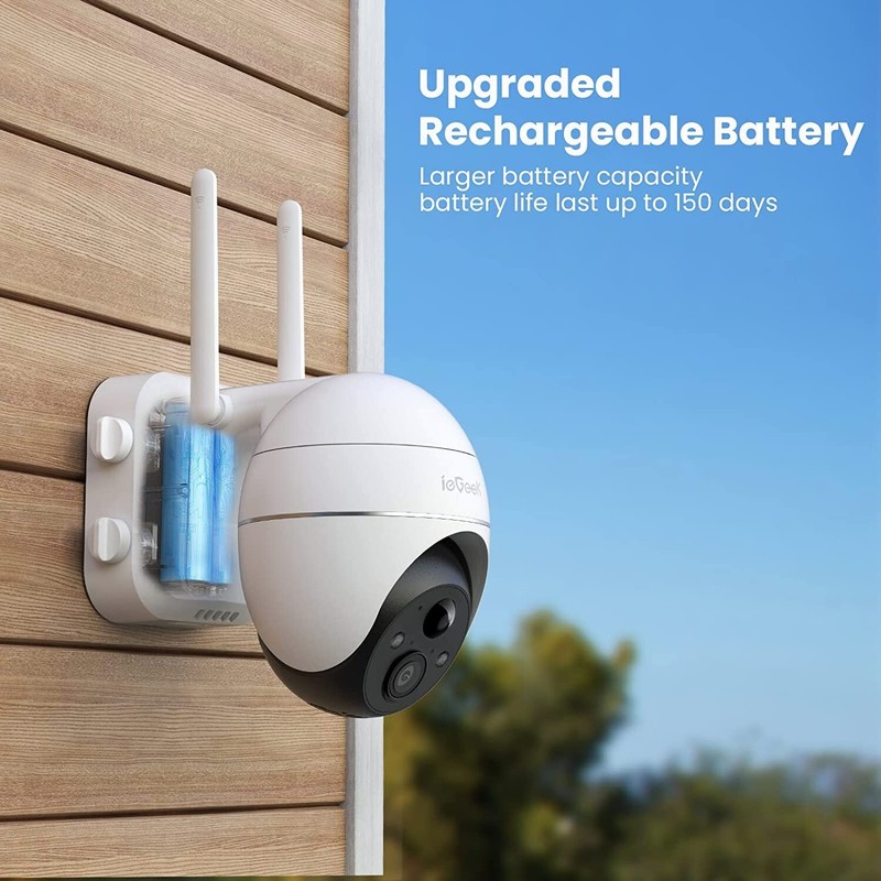ieGeek 2K Wireless Outdoor Security Camera Home WiFi Battery Powered CCTV System gallery