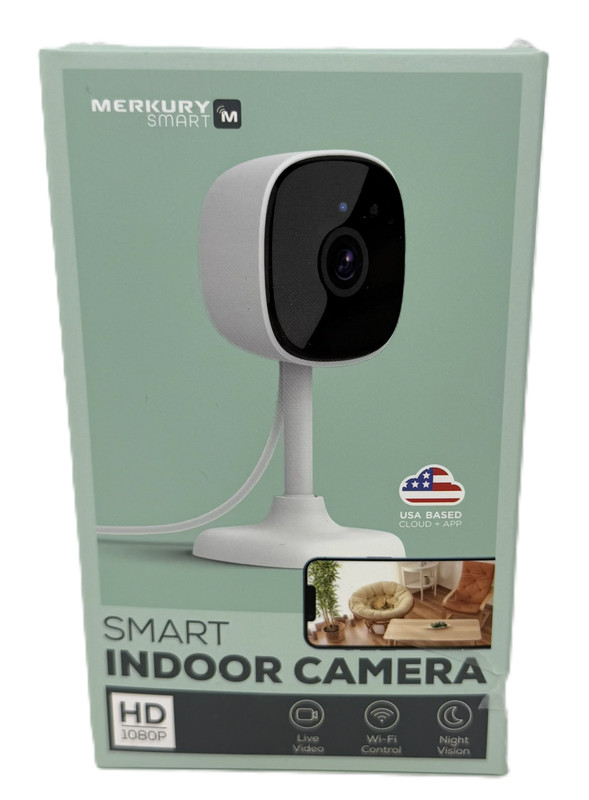 Merkury Smart Indoor Camera HD 1080p White MI-CW051-199W – New in Box