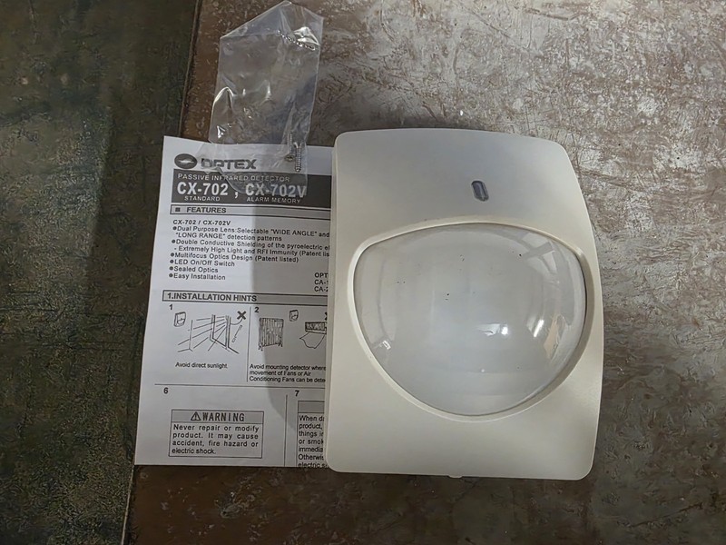Optex Selectable Area Pir Detector P/N CX-702 Used gallery