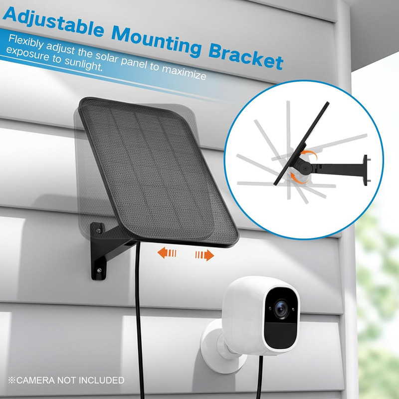 3.2W Solar Panel for Security Camera Compatible with Arlo Essential XL, Waterpro gallery