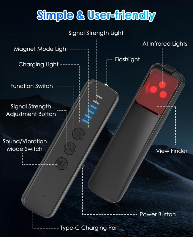 Upgraded Hidden Camera Detector, AI-Powered Anti-Spy Device, Bug & GPS Tracke... gallery