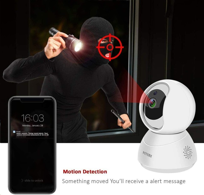 Peteme Baby Monitor 1080P FHD Home WiFi Security Camera Sound/Motion Detection w gallery