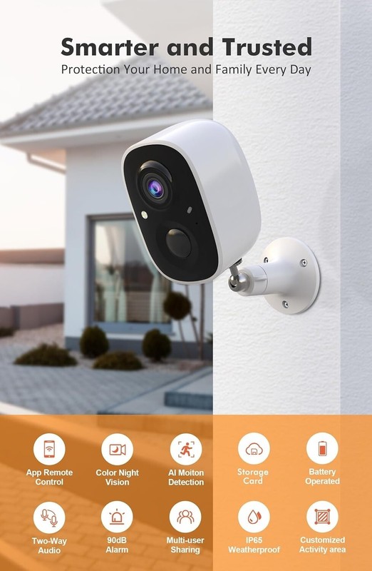 Camaras De Seguridad Para Exterior WIFI Inalambrica Con Vision Nocturna Wi-Fi 2K gallery