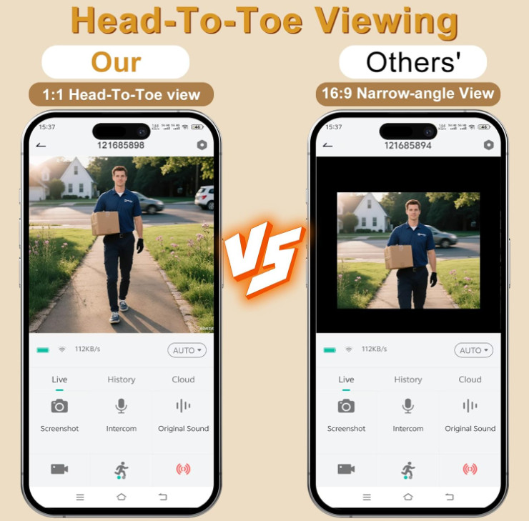 Videoportero WiFi 2K Inalámbrico con Audio, Detección y Timbre Inteligente gallery