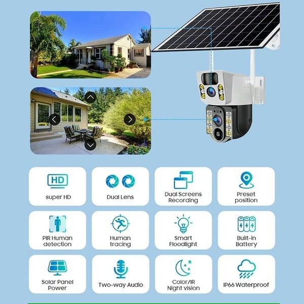 Best 8MP Dual Lens Wi-Fi Solar Camera 4k gallery