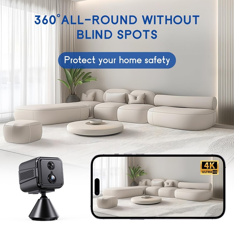 Home Security Wireless Indoor Camera, 1080P WiFi with Magnetic Mount, Pet Cam... gallery