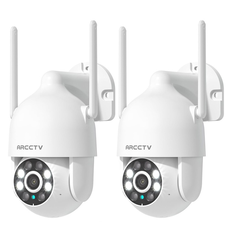 ARCCTV WiFi6 Security Camera 360° PTZ Wireless 3MP Audio Night Vison Home 2PACK