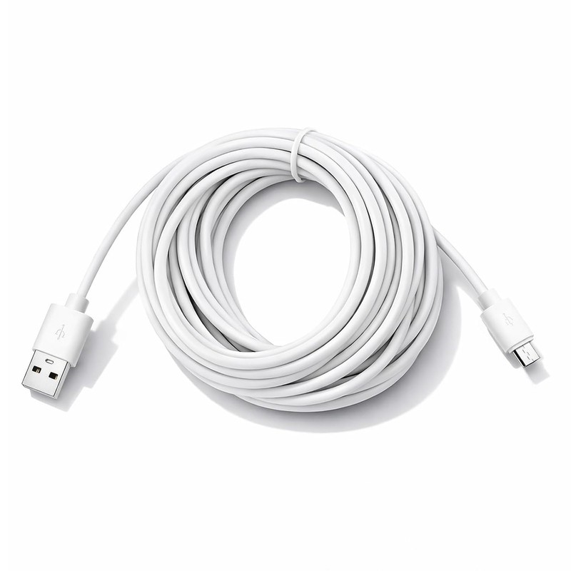 Micro USB Power Cable for Wyze Cam v3, Nest, Arlo Q, Blink, Ring Mini Cam, Yi... gallery
