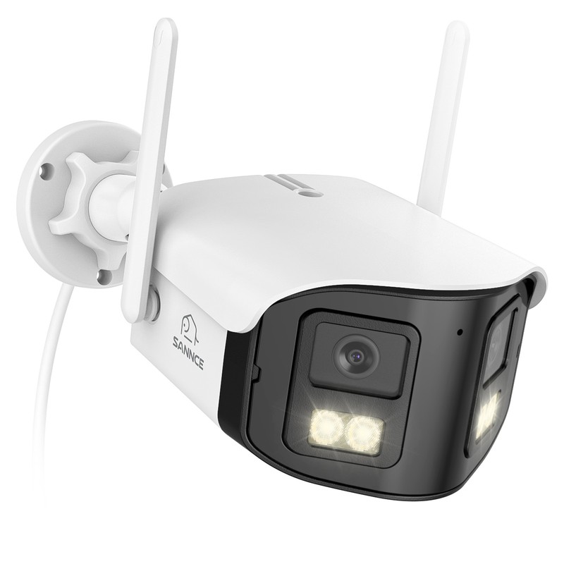 SANNCE 4MP Wireless Dual Lens Security IP Camera Color Night Vision 2 Way Audio