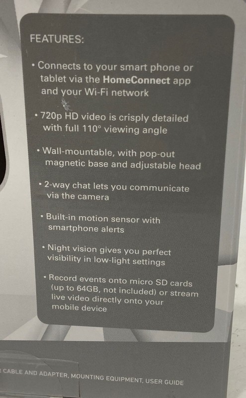 Sharper Image SVC561 HD Wi-Fi Security Camera 720p Night Vision New As-Is gallery