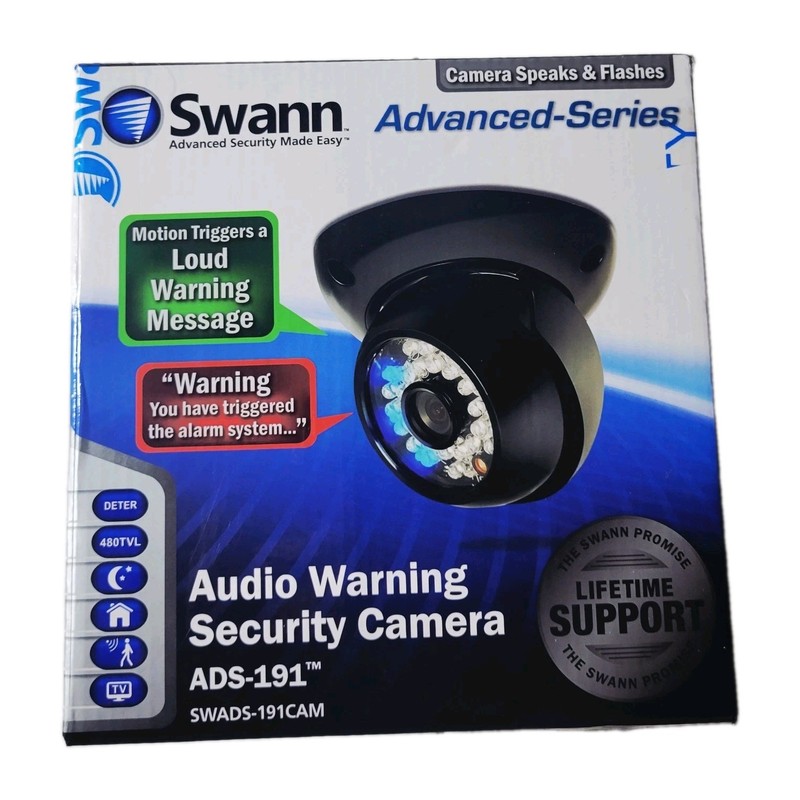 Swann Advanced Audio Warning Security Camera ADS-191 SWADS-191CAM Motion Alarm