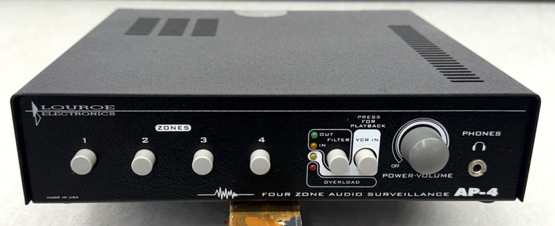 Louroe AP-4 Four Zone Audio Surveillance Monitoring Base Station