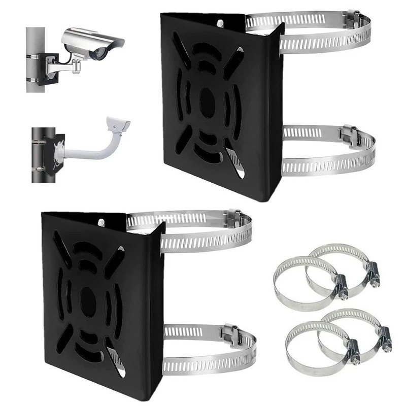 Universal Vertical Pole Mount Adapter Bracket for CCTV Security Camera PTZ Do…