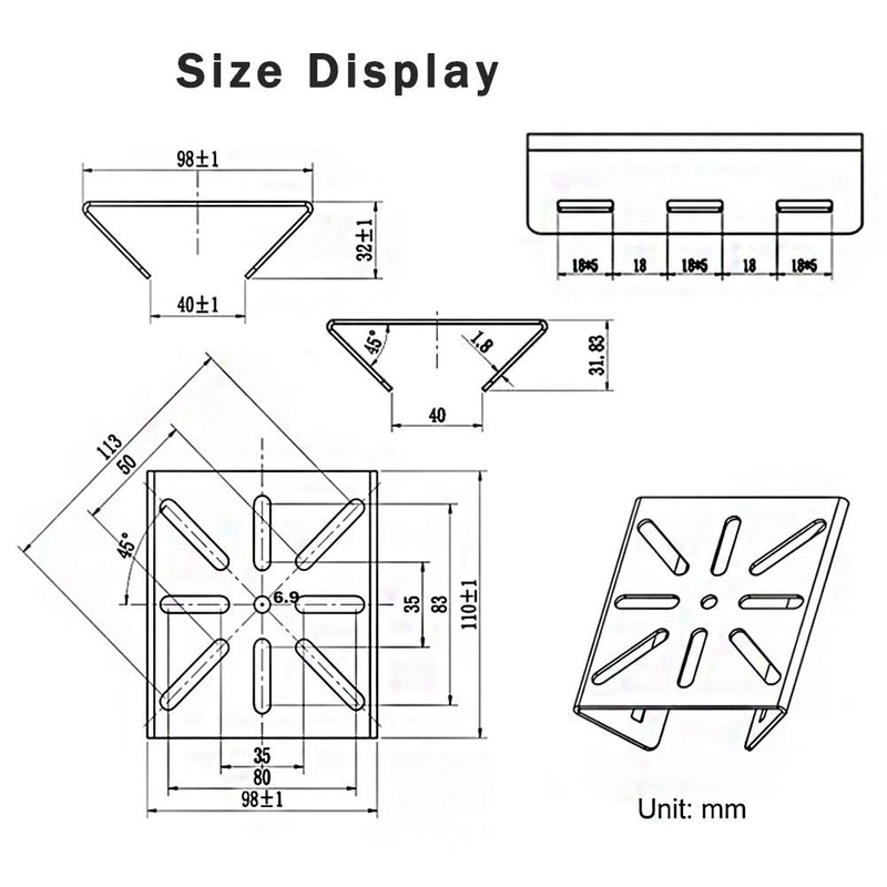 Universal Vertical Pole Mount Adapter Bracket for CCTV Security Camera PTZ Do... gallery
