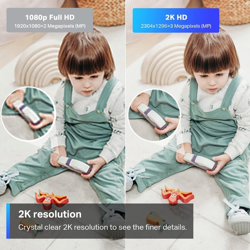 Tapo TP-Link C210 2K Pan Tilt Security Camera 2-Way Audio White for Baby Monitor gallery