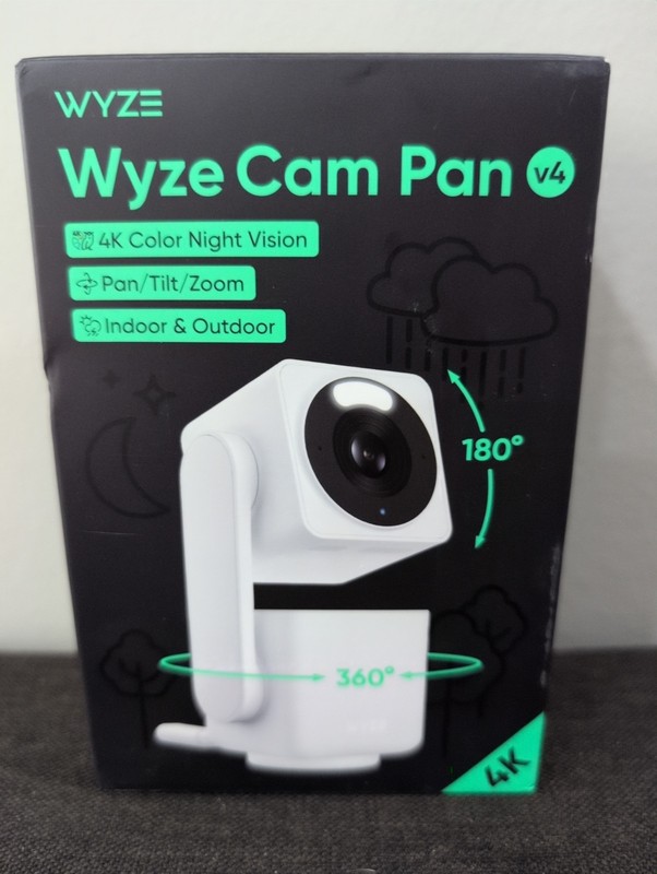 Wyze Cam Pan v4 4K UHD Indoor/Outdoor Plug-In Pan & Tilt Security Camera