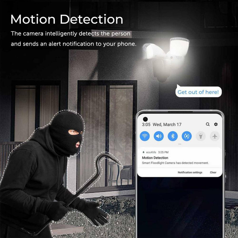 Wired Floodlight Camera - Smart Security Camera, 2500 Lumens, HD Works with Alex gallery