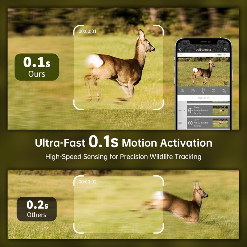 Cellular Trail Cameras with 48MP Photo 2K Live Streaming,Solar Powered,Deer Cam gallery