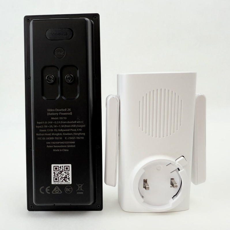 Eufy Smart Wi-Fi Video Doorbell 2K Battery Operated/Wired with Chime T8212111 gallery