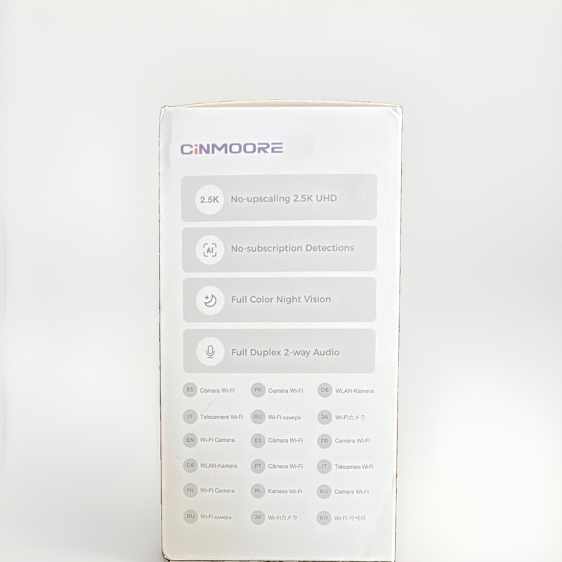 CINMOOORE C2LU 2.5K Indoor Pan/Tilt Wi‑Fi Cam Auto Tracking 2‑Way White gallery