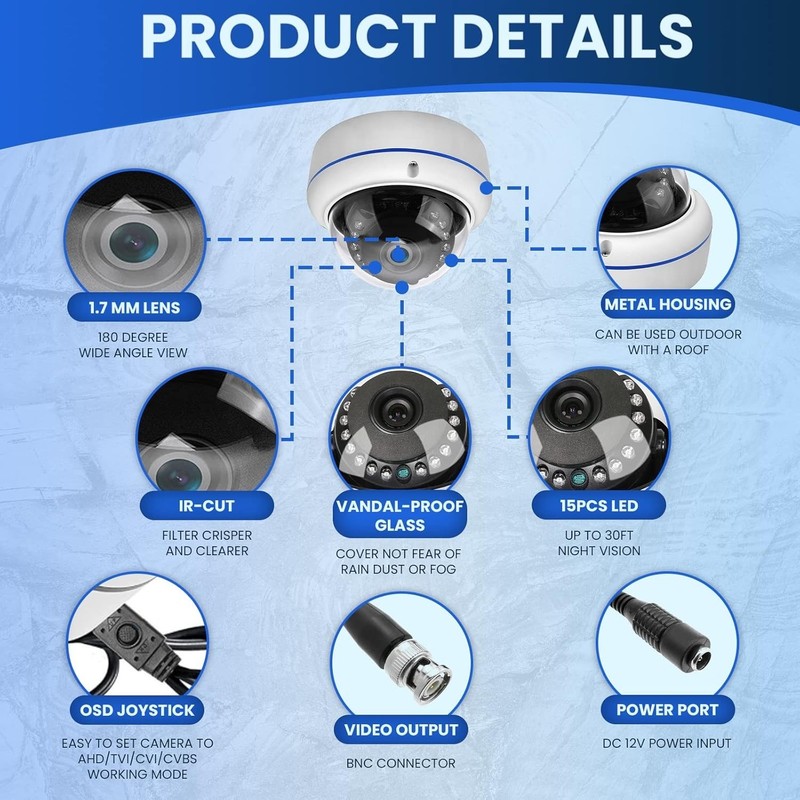 Super Wide Angle 180 Degree Security Camera with Night Vision & BNC Connectivity gallery