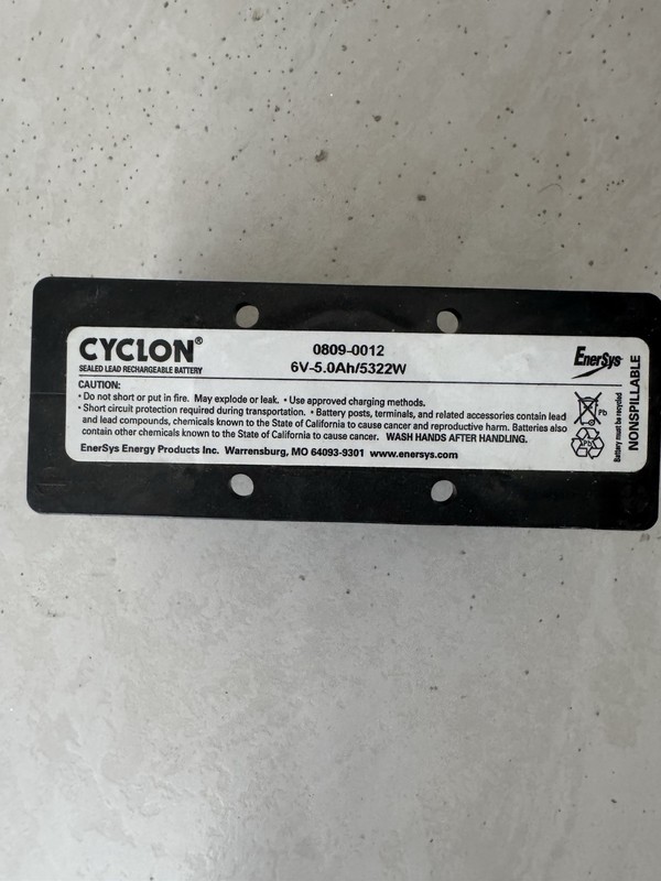 Replacement for Cyclon 0809-0012 Enersys, Hawker, Gates Monobloc Battery