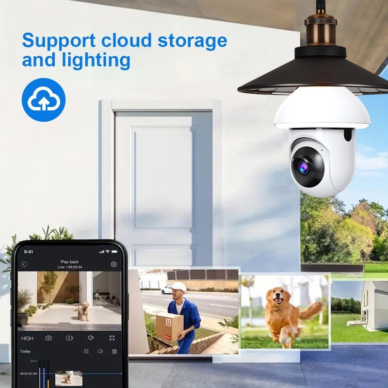 2pcs-New Bulb Security Camera - 1080p Full HD Recording & 360° Panoramic View gallery