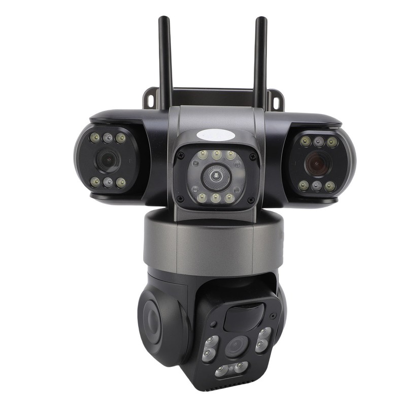 4G Triple Lens Solar Security Camera Motion Detection Voice Alerts 2 Way Talk gallery
