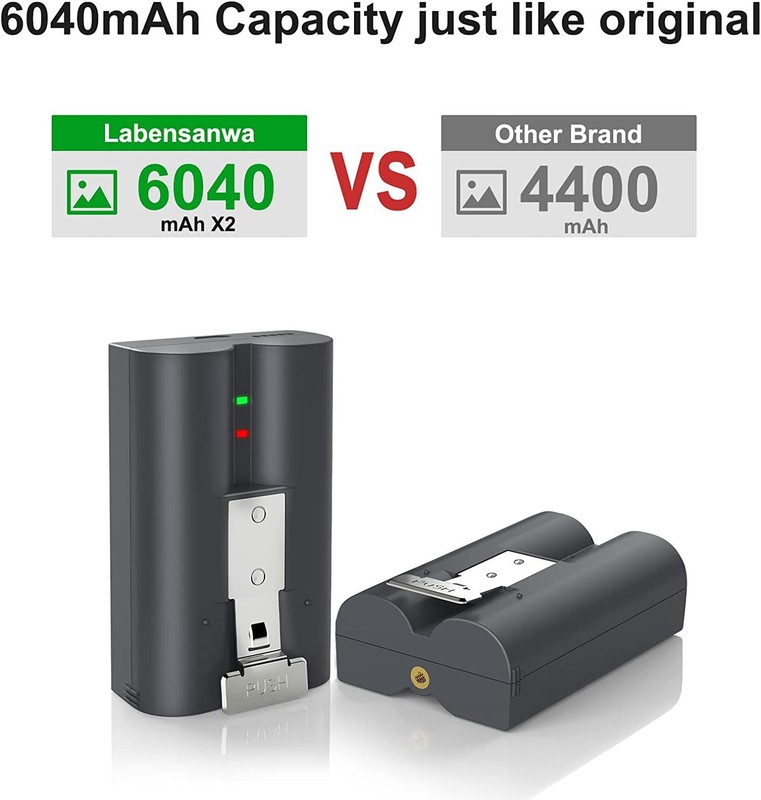 2 Packs 6040mAh Rechargeable Battery for Ring-Video Doorbell 2/3, V4 3.65V-4.2V gallery