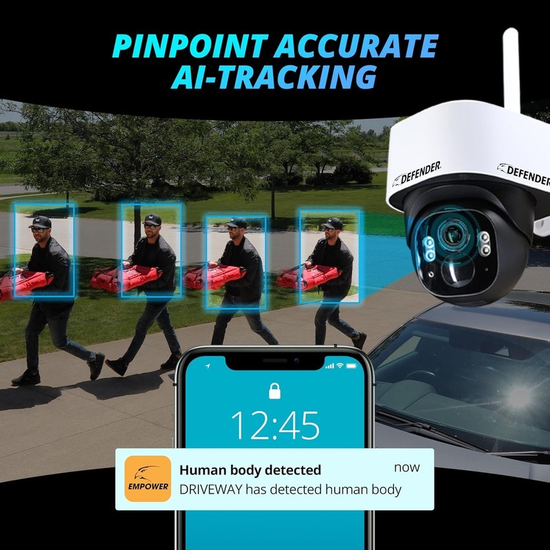 Defender 4G LTE 2K+ AI Frontier PTZ Wireless Outdoor Security Camera eSIM Includ gallery