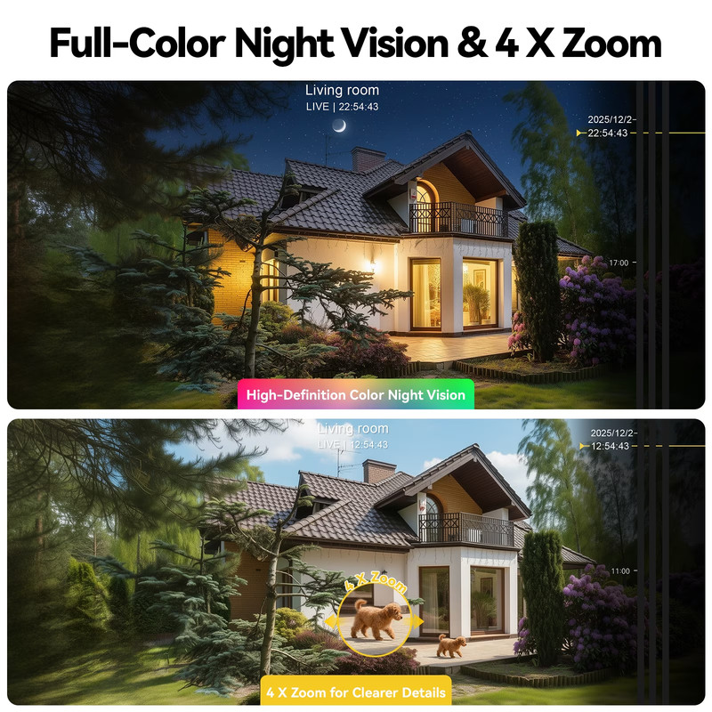 Window Camera, 2.4G&5G WIFI Smart Security Camera, 4MP Home Security Camera for gallery